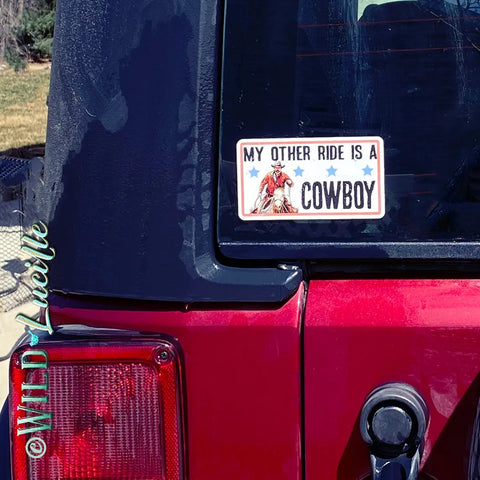 My Other Ride is A Cowboy- Western Sticker/Decal
