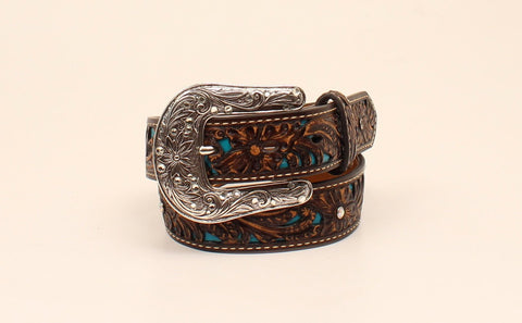 Ariat Girls Turquoise Inlay Fashion Belt