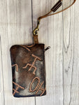 Small Leather Wristlet in Assorted Patterns
