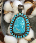 Turquoise & Sterling Silver Pendant