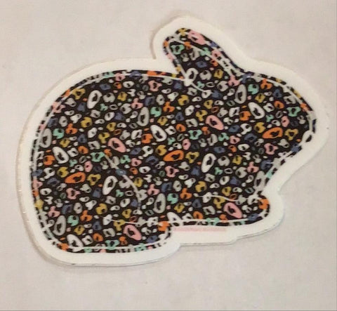 Colorful Leopard Rabbit Sticker