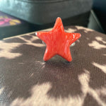 Red  Coral Star Ring