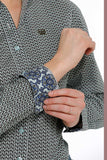 Cinch Women’s Teal & Grey Geo Print Shirt