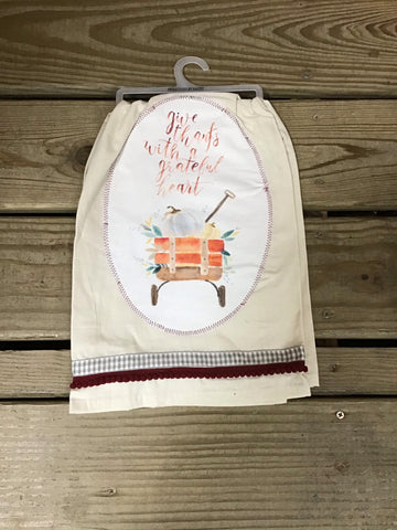 Dish Towel-Give Thanks With A Grateful Heart