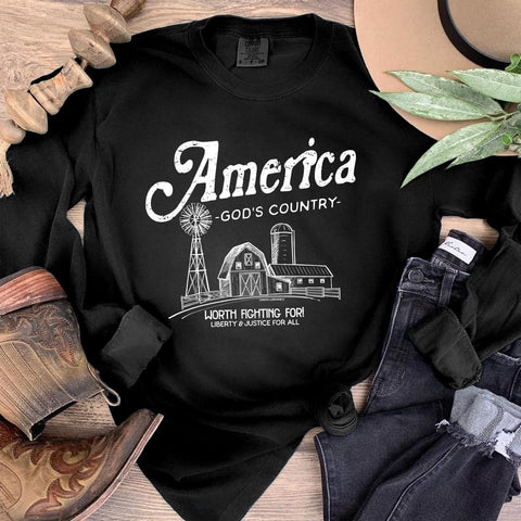 America-God’s Country Long Sleeve Tee