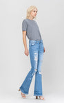 Distressed Women’s Mid Rise Flare Jeans