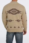 Cinch Men’s 1/4 Zip Aztec Print Pullover Sweater