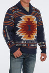 Cinch Men’s Navy Multicolored Pullover Sweater