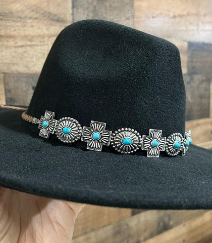 Western Concho Hat Band