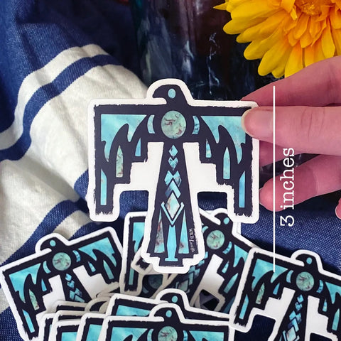 Southwestern Turquoise Thunderbird Decal