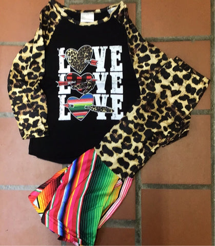 Leopard Serape Love Outfit