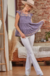 Round Neck Tiered Top