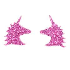 Pink Sparkly Unicorn Earrings