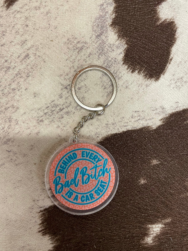 Behind Every Bad B!tch Keychain – Horse Creek Outfitters