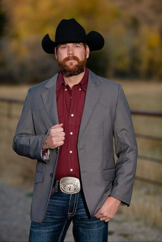Wyoming Traders Men’s Western Sport Jacket - Grey