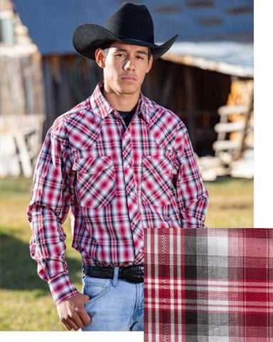 Wyoming Traders Men's Red & Black Plaid Shirt
