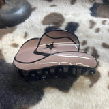 Brown Cowboy Hat Claw Clip