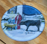 CJ Brown "Calf & Nativity" Ornament