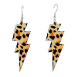 Leopard Lightning Bolt Earrings