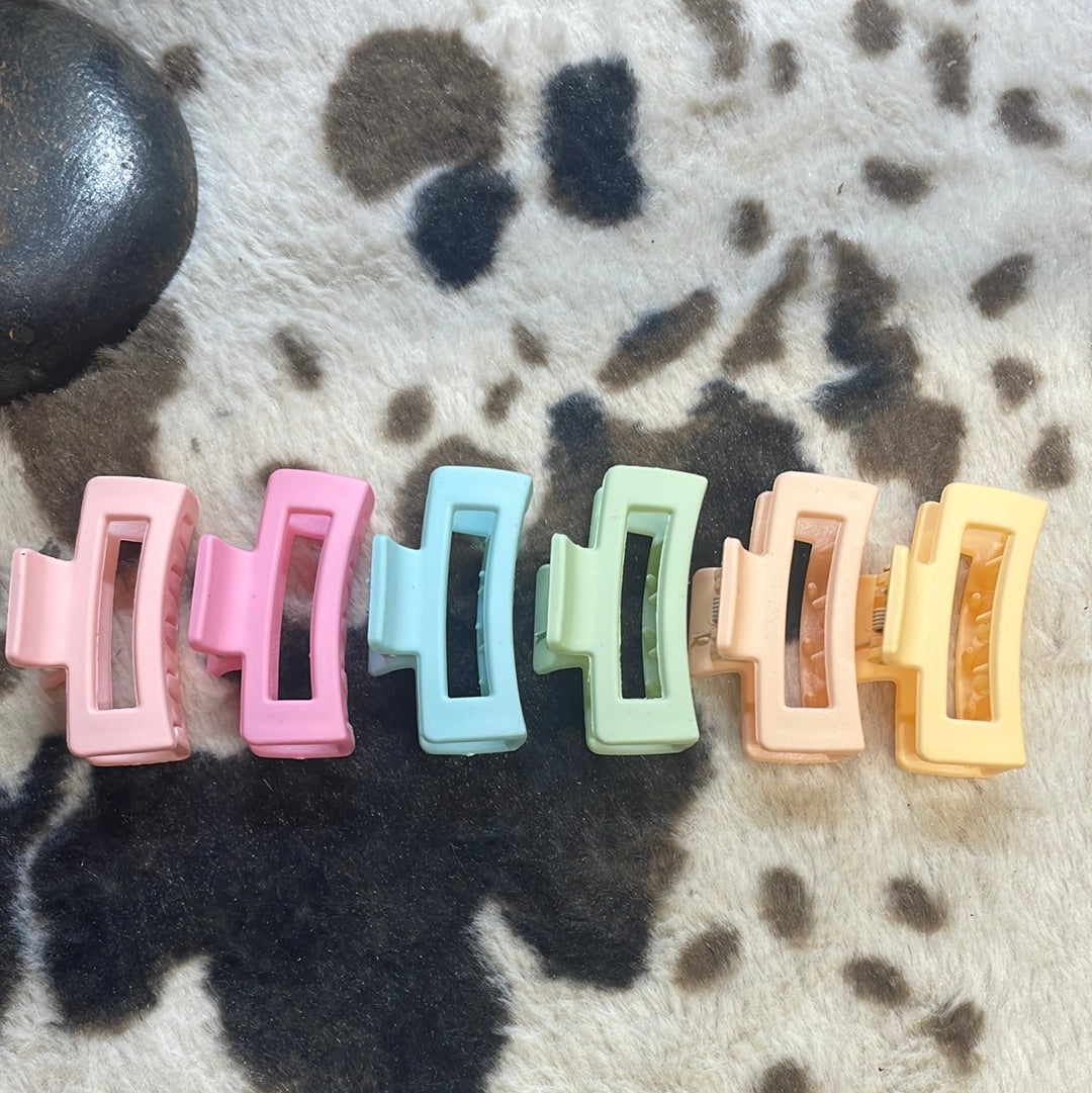 Small Pastel Hair Clips 6 Pack Horse Creek Outfitters