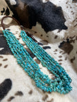 Genuine Turquoise 6 Strand Necklace