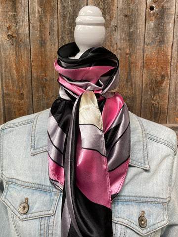 Black & Pink Stripes Wild Rag