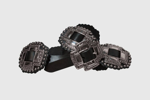 Roper Women’s Black Cross Concho Belt