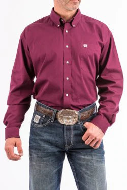 Cinch Men’s Solid Burgundy Shirt