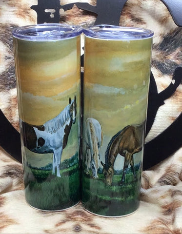 Black Cowprint with Orange Handle 40oz Tumbler – Horse Creek Outfitters