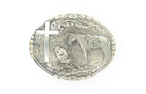 Crumrine Praying Cowboy Buckle