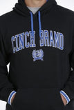 Cinch Men's Blue Logo Hoodie-Black
