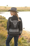 Cruel Steer Knit Cardigan-Charcoal