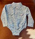 Denim & Flowers Girl's Onesie