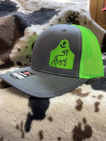 Green & Grey Lamb Patch Cap