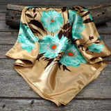 Gold & Turquoise Floral Wild Rag