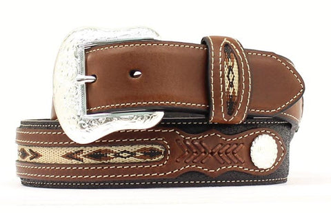 Nocona Men’s Top Hand Aztec Ribbon Belt