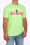 Cinch Camp Aloha Neon Green Tee