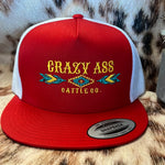 Crazy Ass Cattle Company Red Aztec Cap