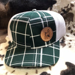 Green Plaid Goat Cap