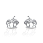 Kelly Herd Trail Horse Earrings-Sterling Silver