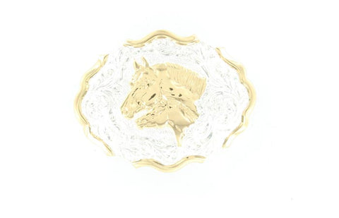 Crumrine Buckle Mare & Foal Head Buckle