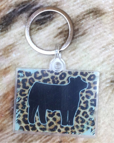 Cheetah Steer Keychain