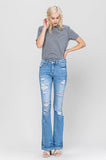 Distressed Women’s Mid Rise Flare Jeans