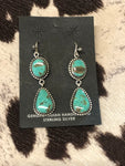 Turquoise & Sterling Silver Earrings by Elgin Tom-Navajo