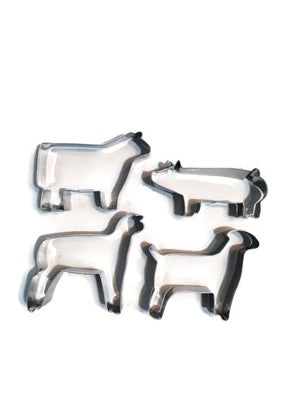 Small Livestock Cookie Cutter Set of 4