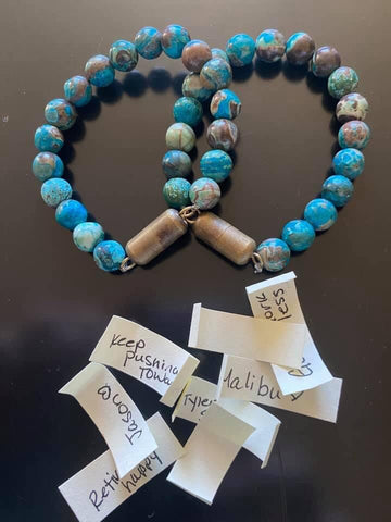 Turquoise Wish-let Beaded Bracelet