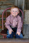 Cinch Toddler Boy's Pink Plaid Shirt