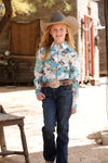 Cruel Girl Western Buckin Horse Print Shirt