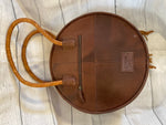 Circle Hair On Braided Handle Purse