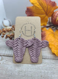 Leather Weaved Cow Head Earrings